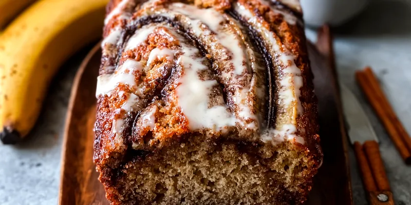 Moist Cinnamon Swirl Banana Bread