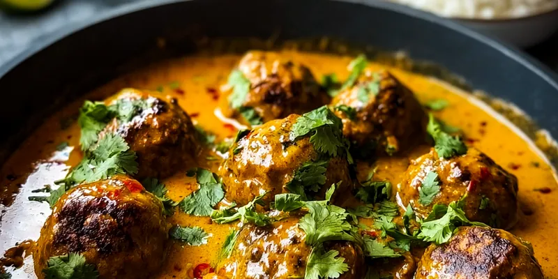Spiced Indian Meatballs in Curry Sauce